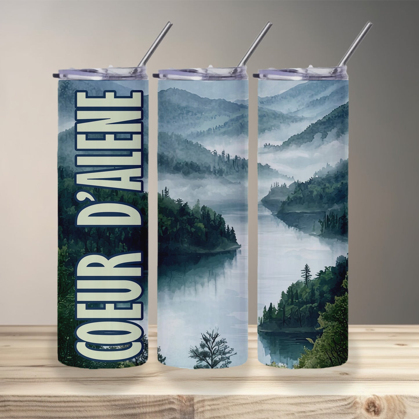 Coeur d’Alene Scenery Skinny Tumbler