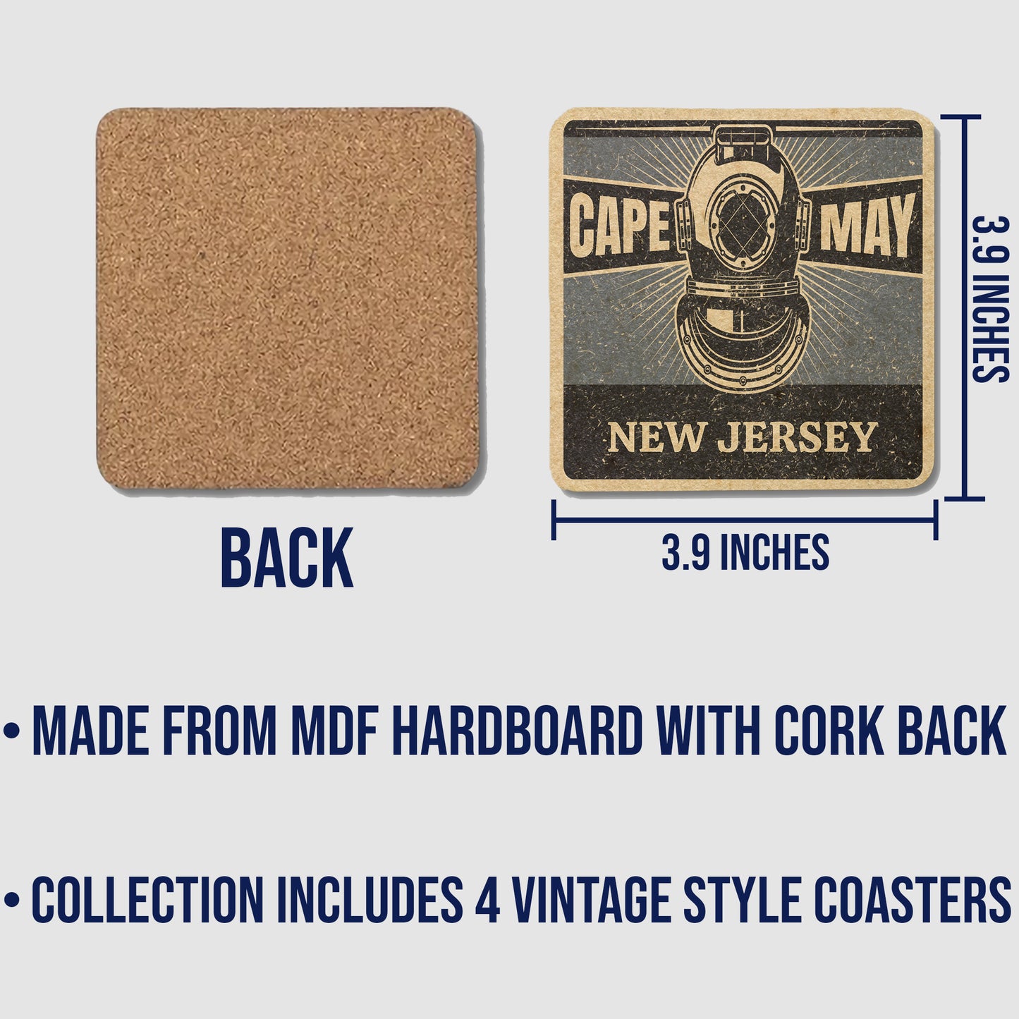 Cape May Vintage Coaster Set