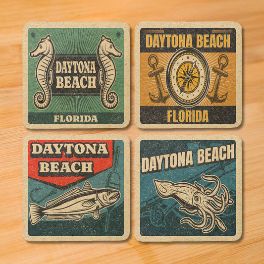 Daytona Beach Vintage Coaster Set