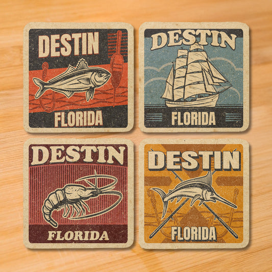 Destin Vintage Coaster Set