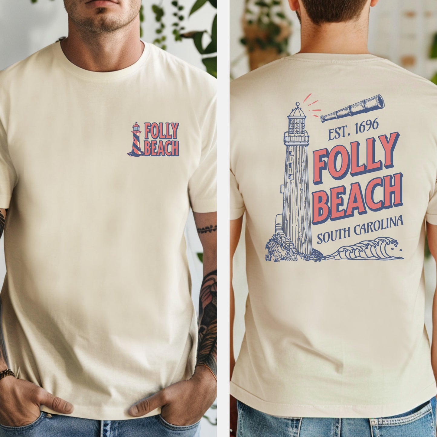 Folly Beach Lighthouse T-Shirt