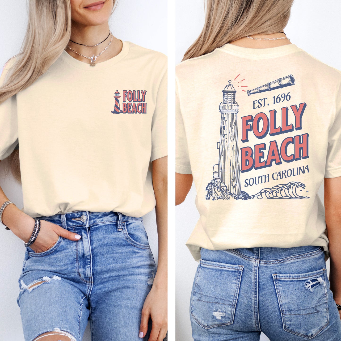 Folly Beach Lighthouse T-Shirt
