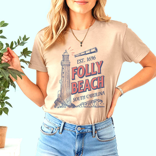 Folly Beach Lighthouse T-Shirt