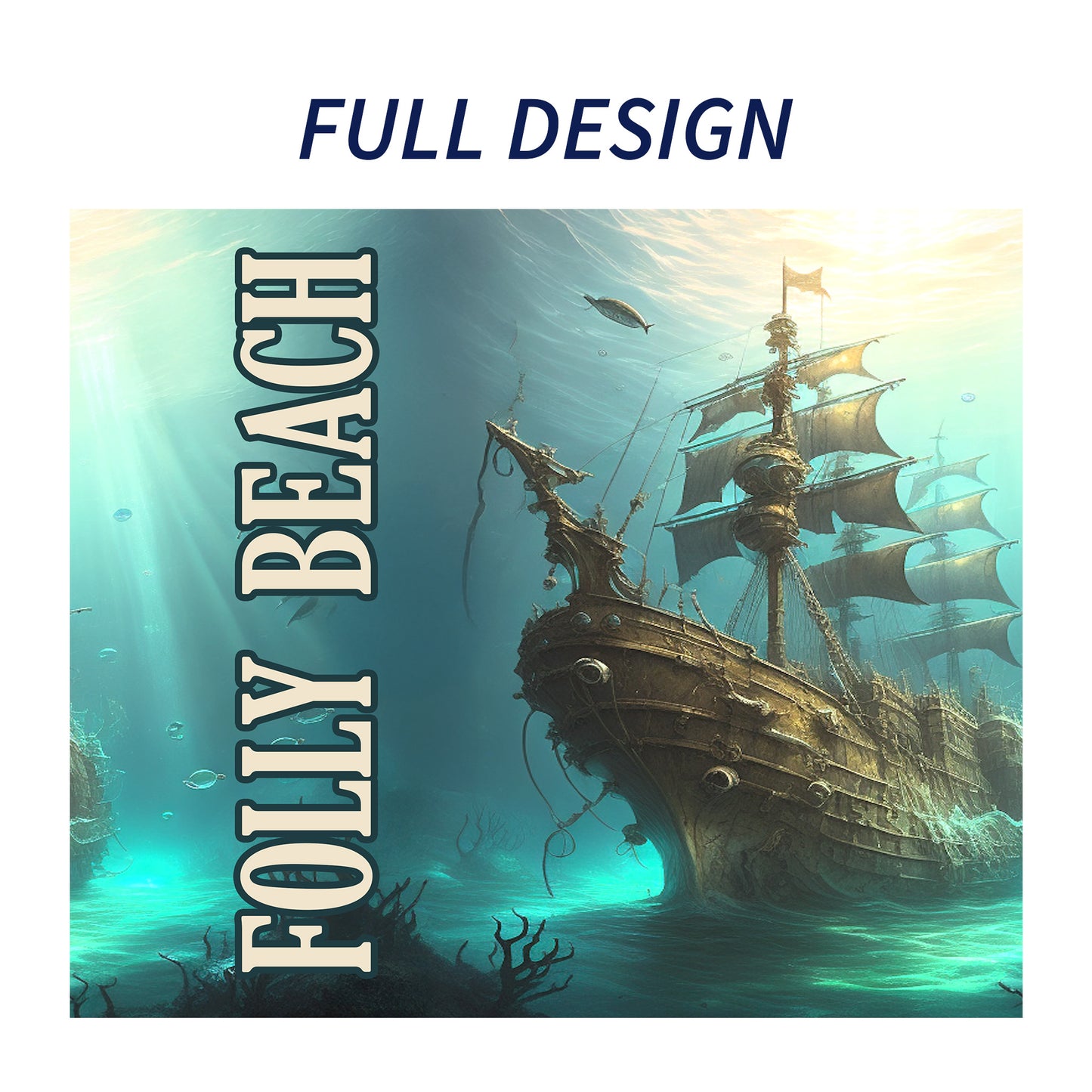 Folly Beach Shipwreck Skinny Tumbler