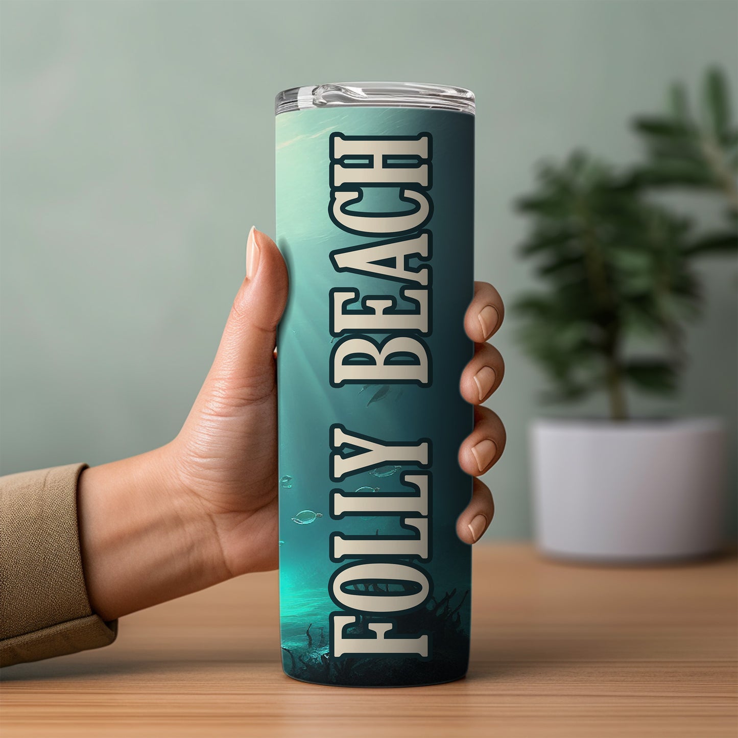 Folly Beach Shipwreck Skinny Tumbler