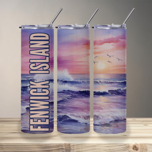 Fenwick Island Shoreline Skinny Tumbler