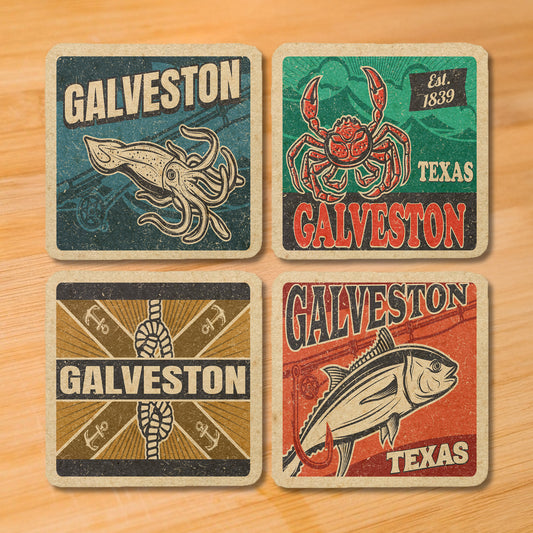 Galveston Vintage Coaster Set