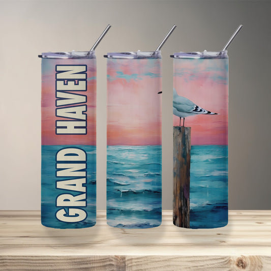 Grand Haven Seagull Skinny Tumbler
