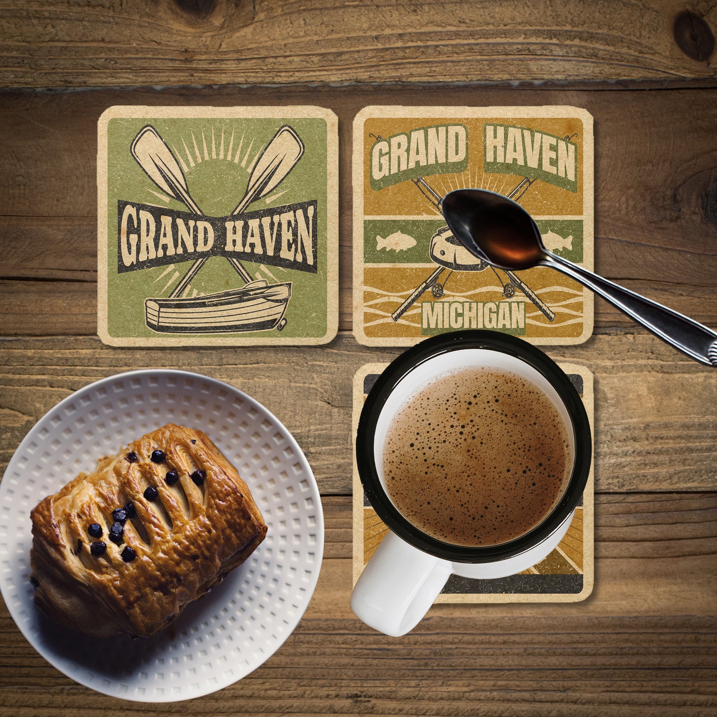 Grand Haven Vintage Coaster Set