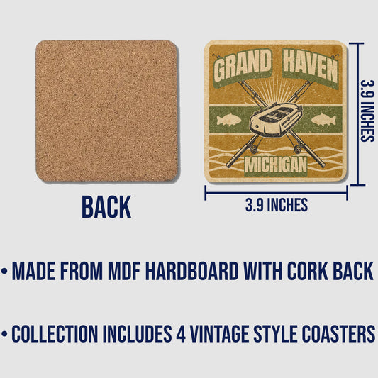Grand Haven Vintage Coaster Set