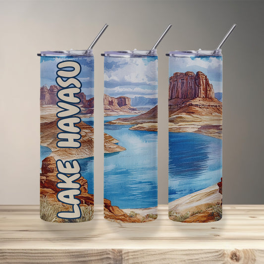 Lake Havasu Dock Skinny Tumbler
