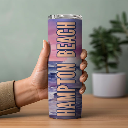 Hampton Beach Shoreline Skinny Tumbler