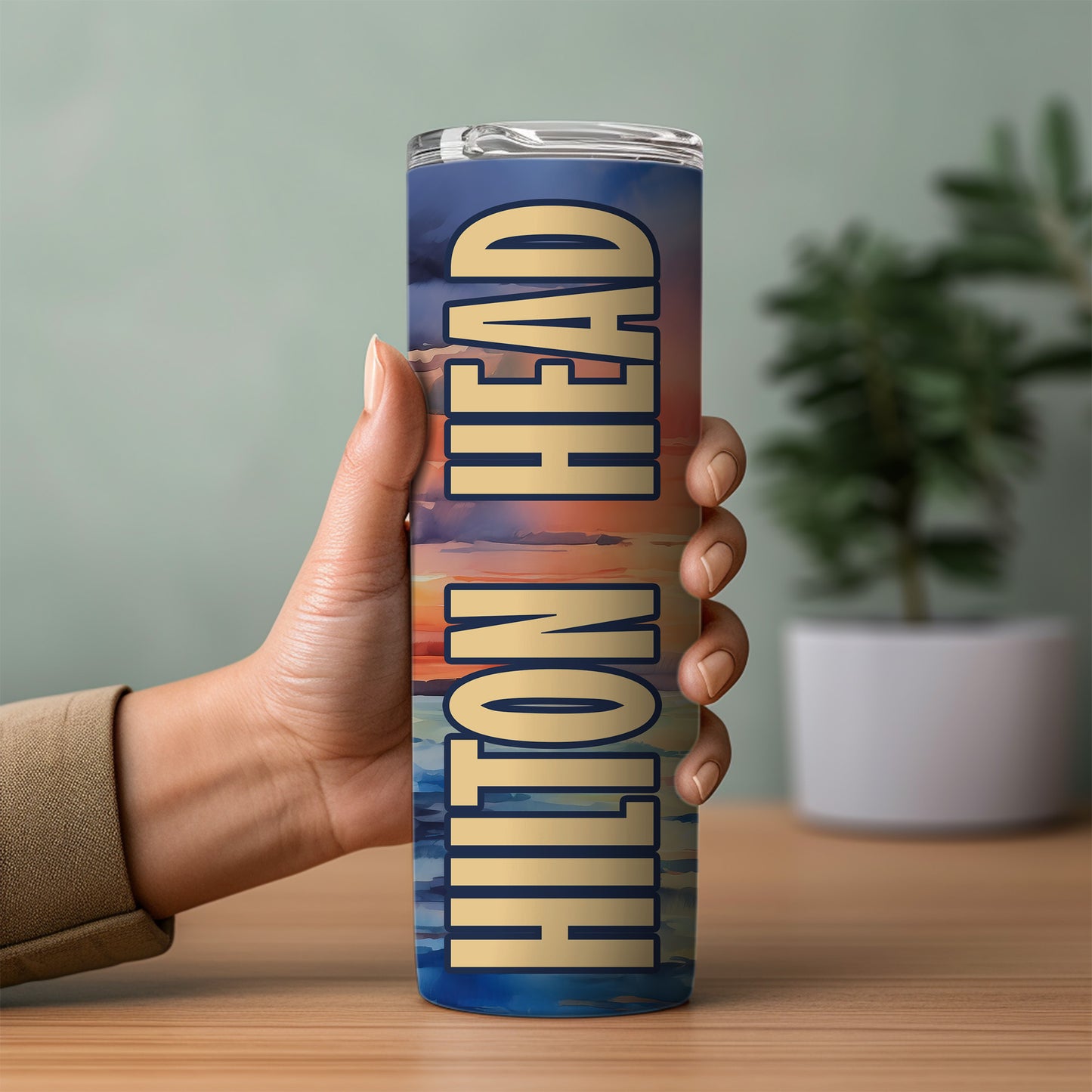 Hilton Head Sunset Skinny Tumbler