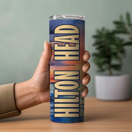 Hilton Head Sunset Skinny Tumbler