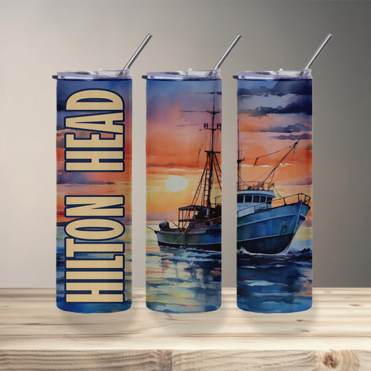 Hilton Head Sunset Skinny Tumbler