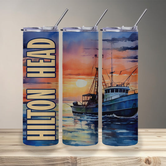 Hilton Head Sunset Skinny Tumbler