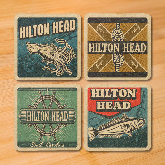 Hilton Head Vintage Coaster Set