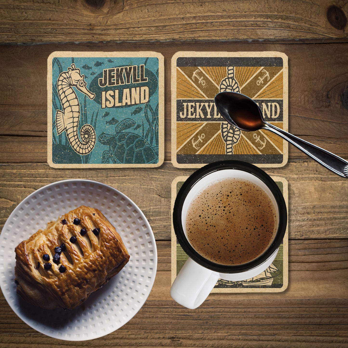 Jekyll Island Vintage Coaster Set