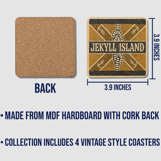 Jekyll Island Vintage Coaster Set