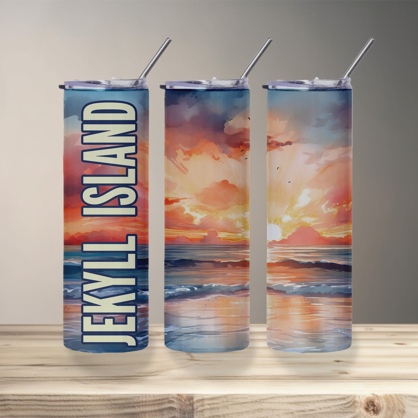 Jekyll Island Shoreline Skinny Tumbler
