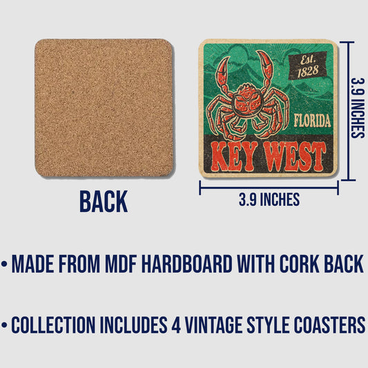 Key West Vintage Coaster Set