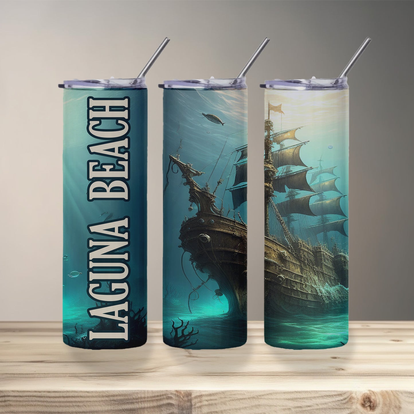 Laguna Beach Shipwreck Skinny Tumbler