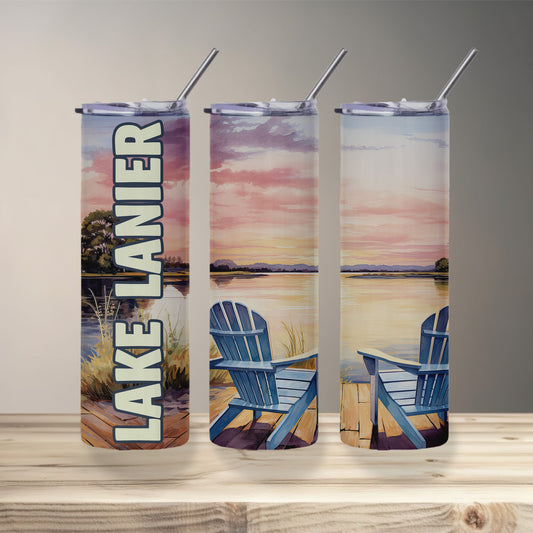 Lake Lanier Skinny Tumbler