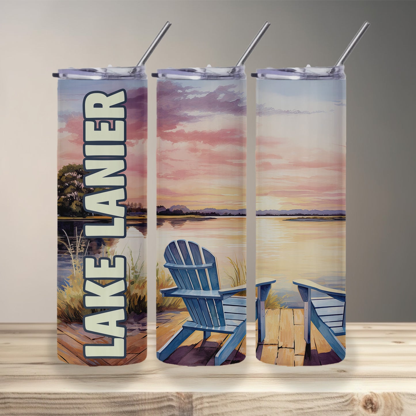 Lake Lanier Skinny Tumbler