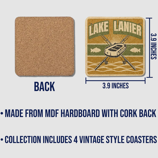 Lake Lanier Vintage Coaster Set