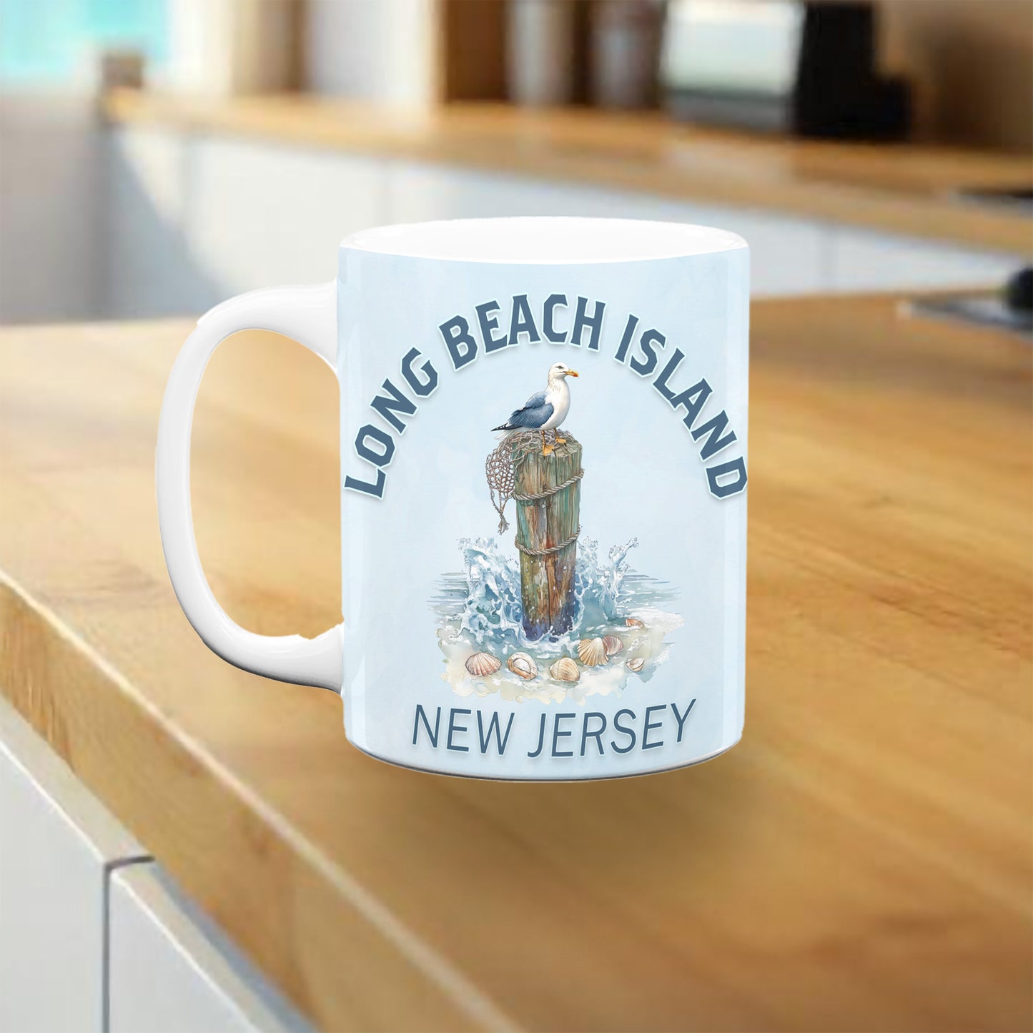 Long Beach Island Seagull Mug