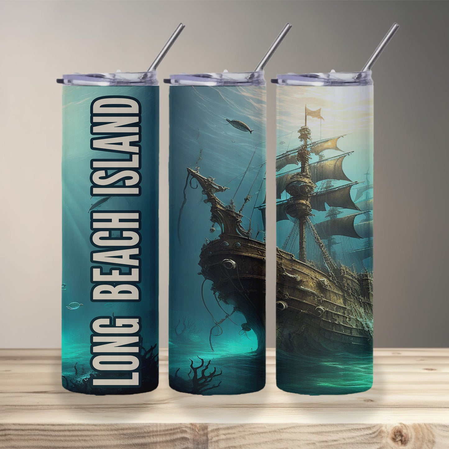 Long Beach Island Shipwreck Skinny Tumbler
