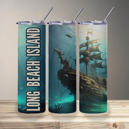 Long Beach Island Shipwreck Skinny Tumbler