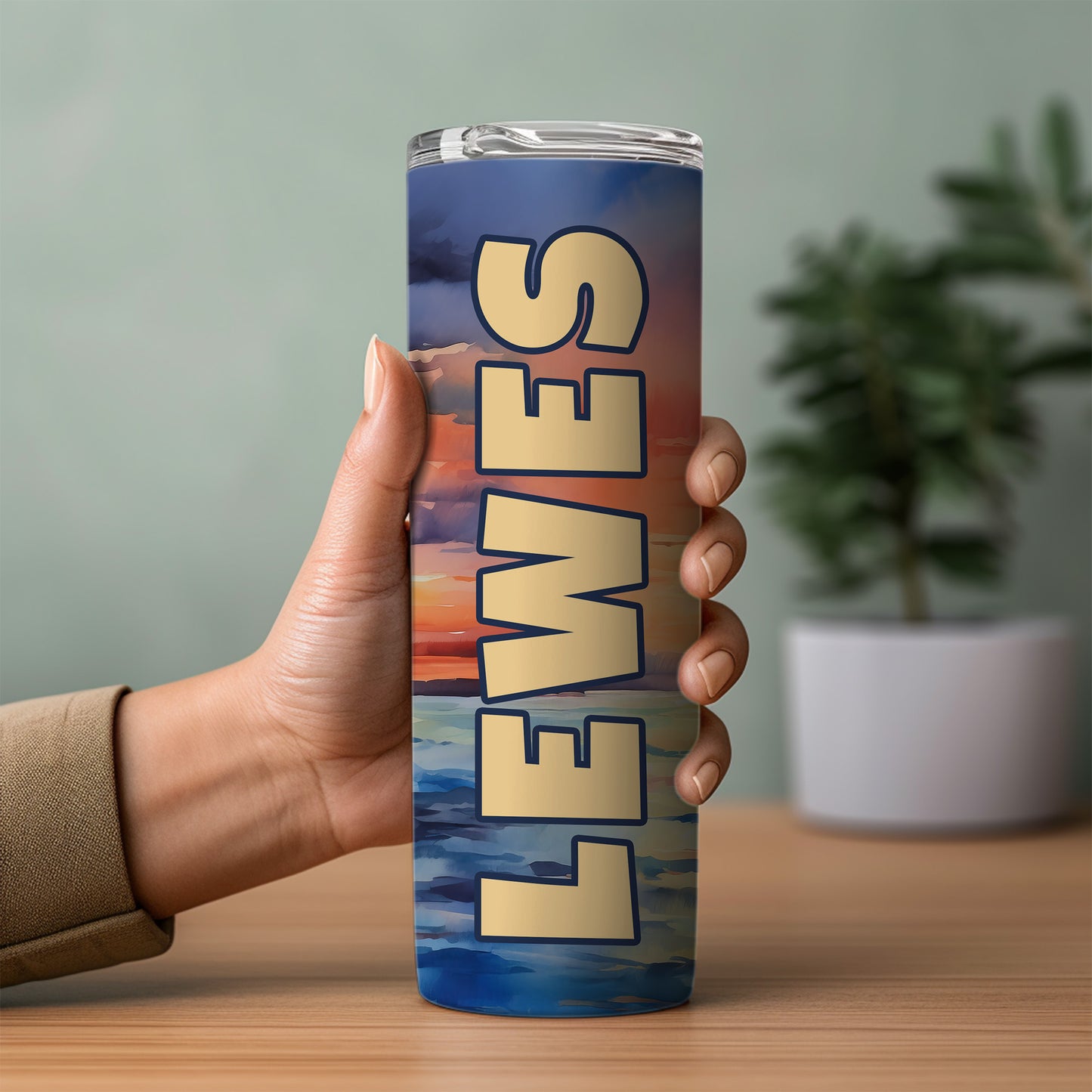 Lewes Sunset Skinny Tumbler