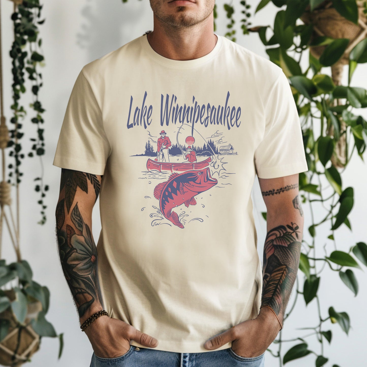 Lake Winnipesaukee Canoe T-Shirt