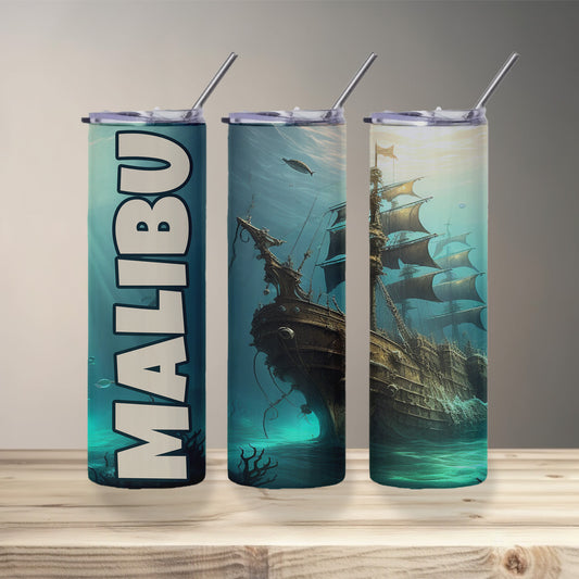 Malibu Shipwreck Skinny Tumbler