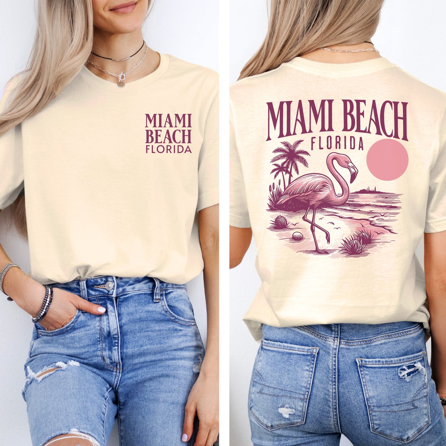 Miami Beach Flamingo T-Shirt