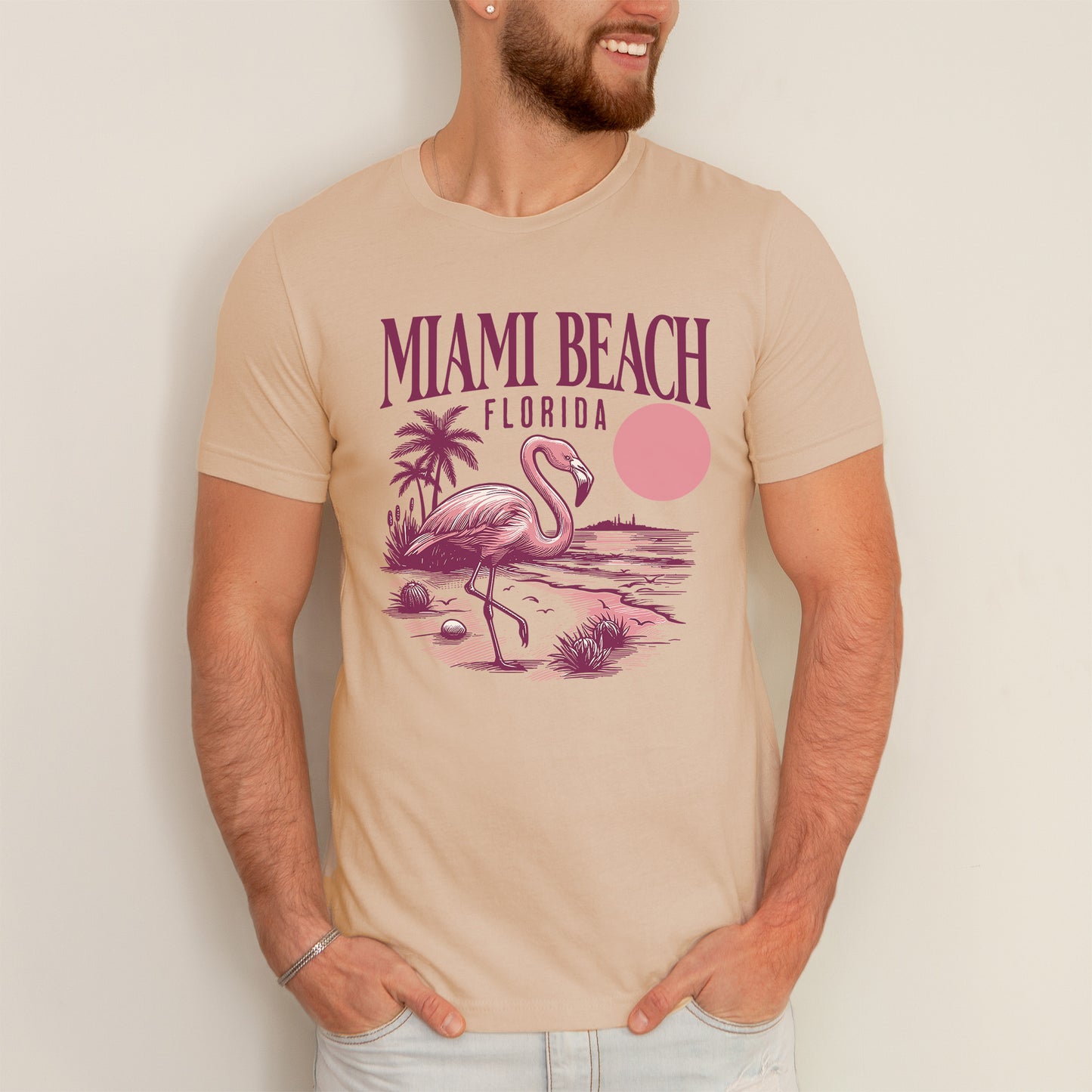 Miami Beach Flamingo T-Shirt