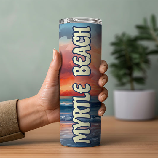 Myrtle Beach Shoreline Skinny Tumbler