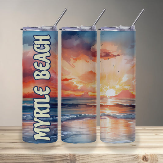 Myrtle Beach Shoreline Skinny Tumbler