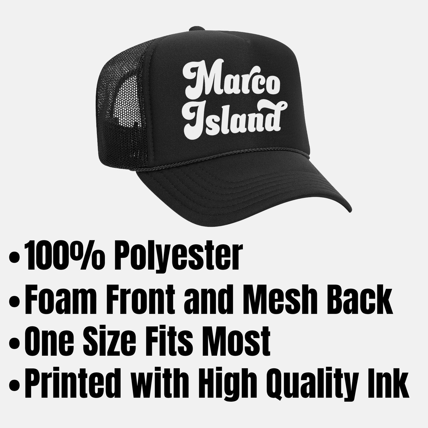 Marco Island Retro Trucker Hat