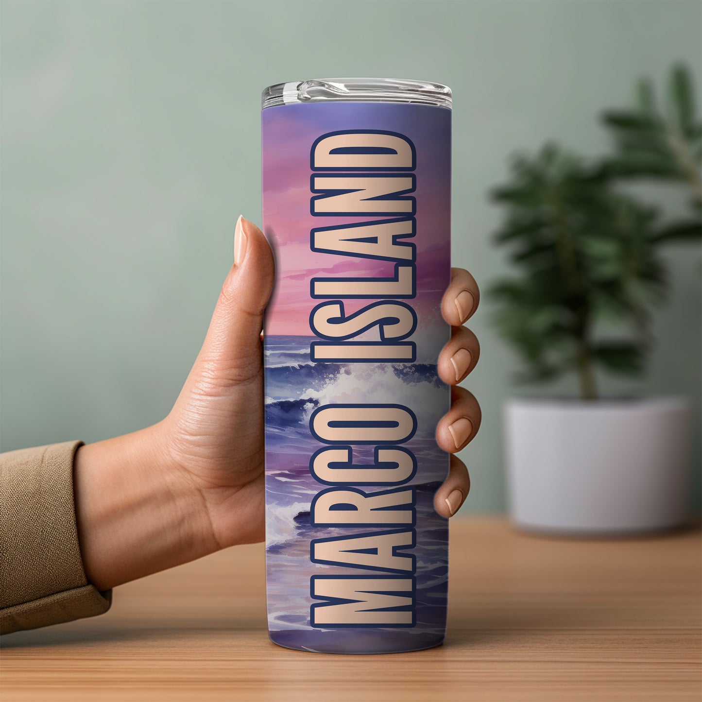 Marco Island Shoreline Skinny Tumbler