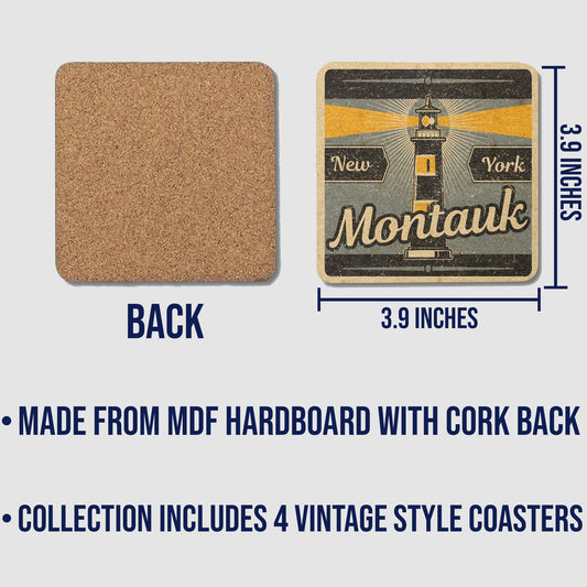 Montauk Vintage Coaster Set