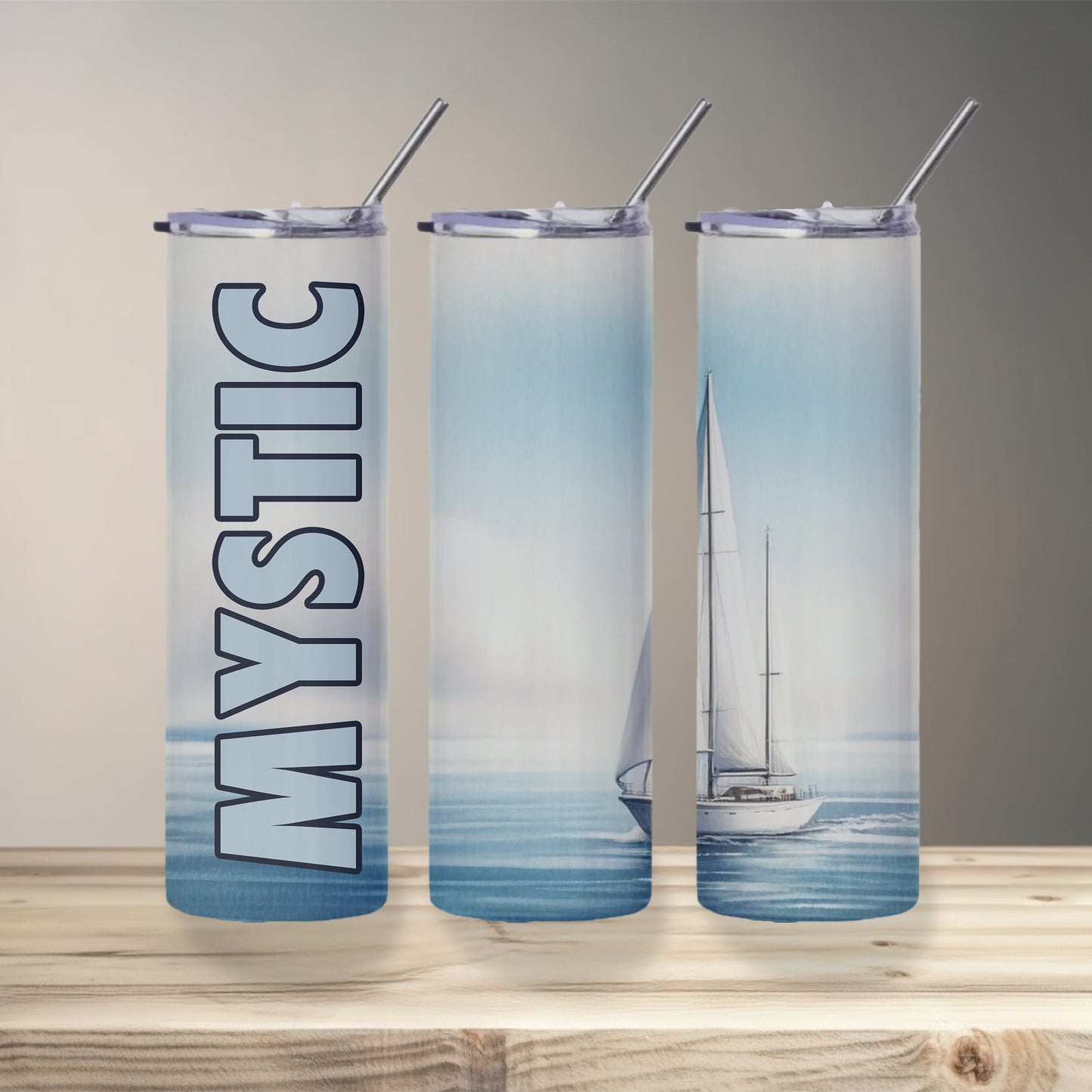 Mystic Sailboat Skinny Tumbler
