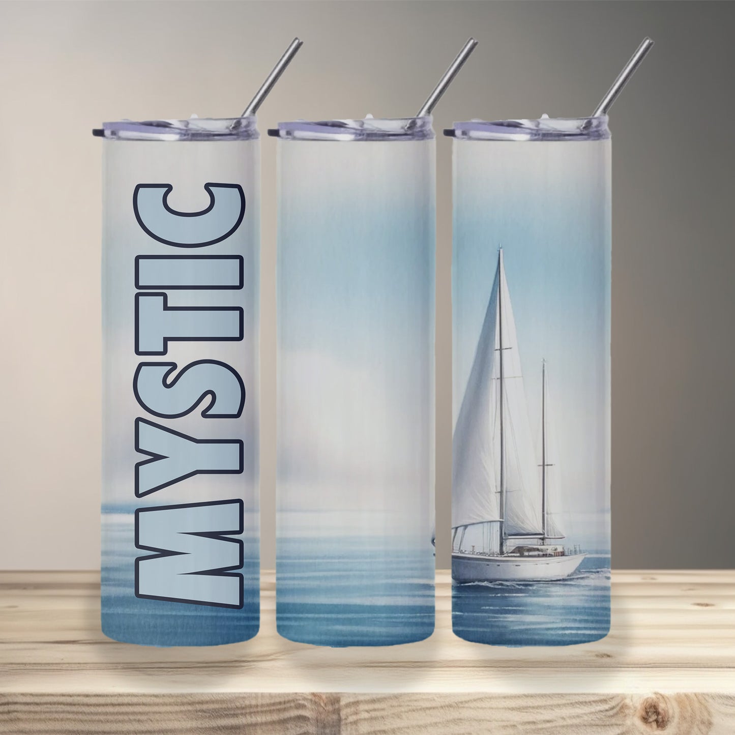 Mystic Sailboat Skinny Tumbler