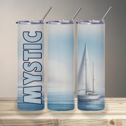 Mystic Sailboat Skinny Tumbler