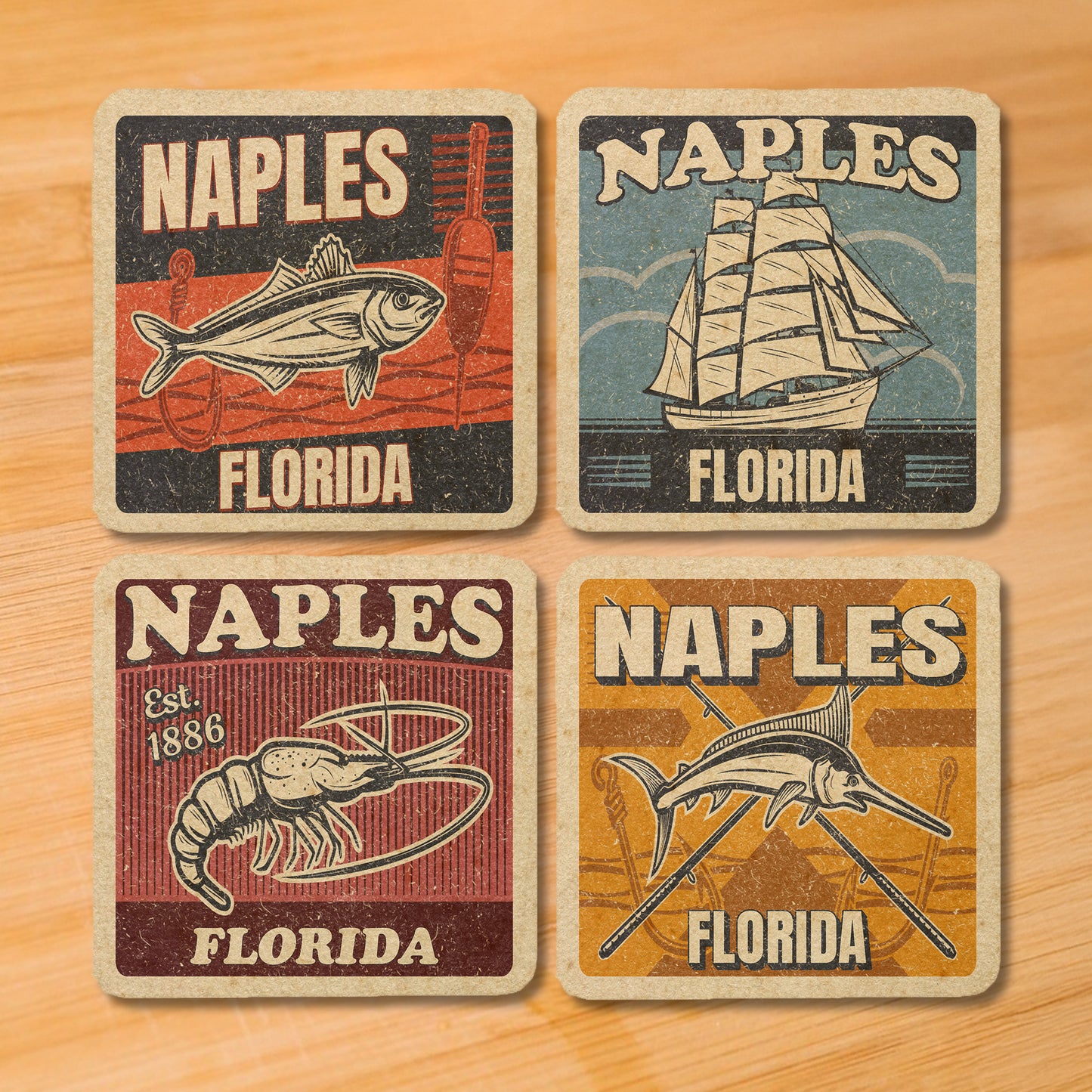 Naples Vintage Coaster Set