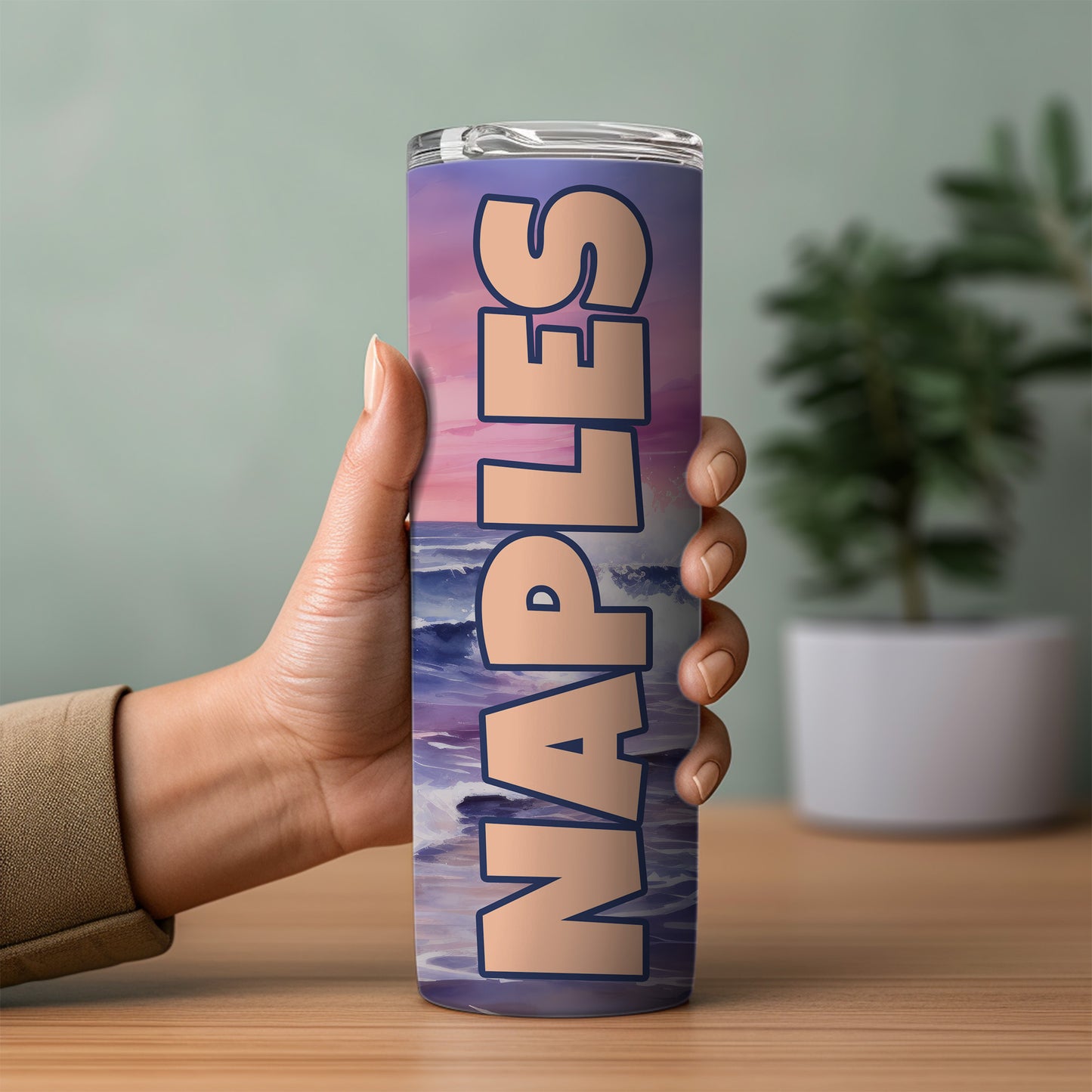 Naples Shoreline Skinny Tumbler