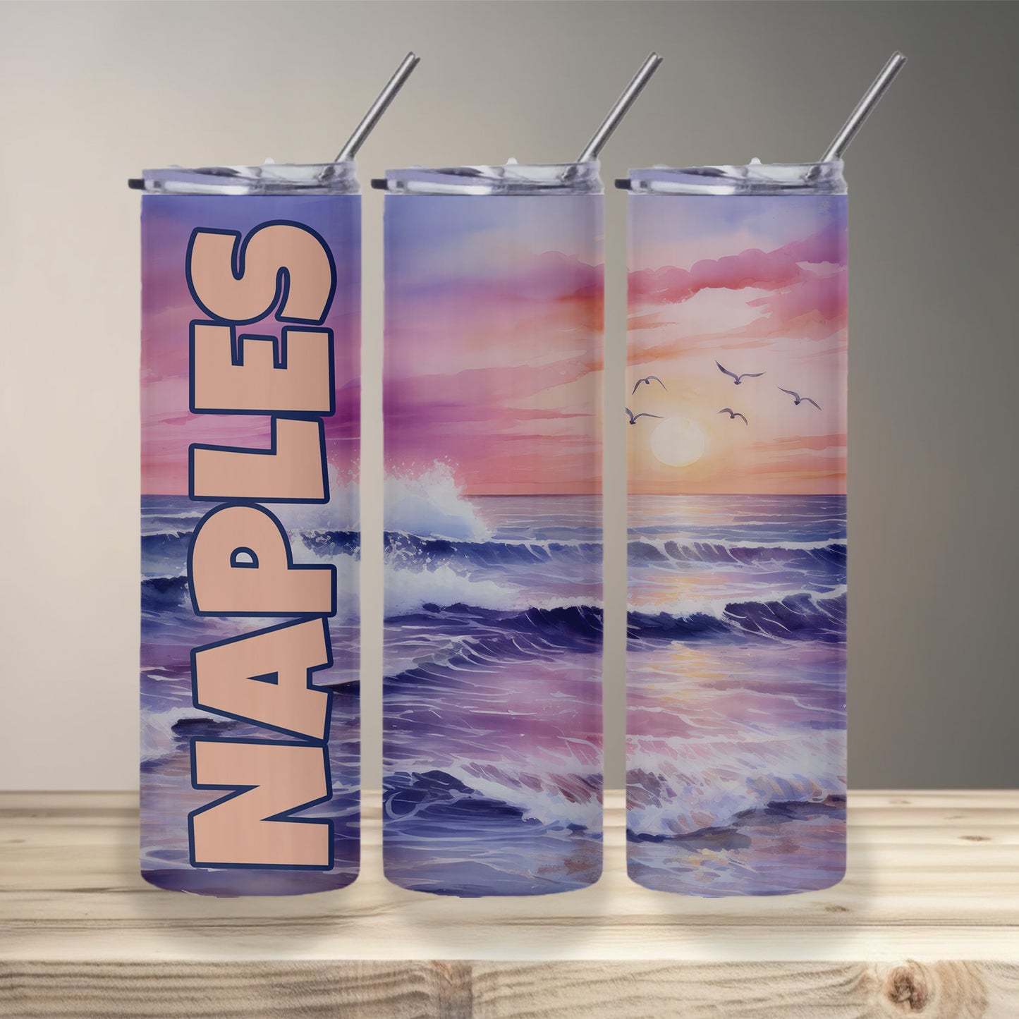 Naples Shoreline Skinny Tumbler