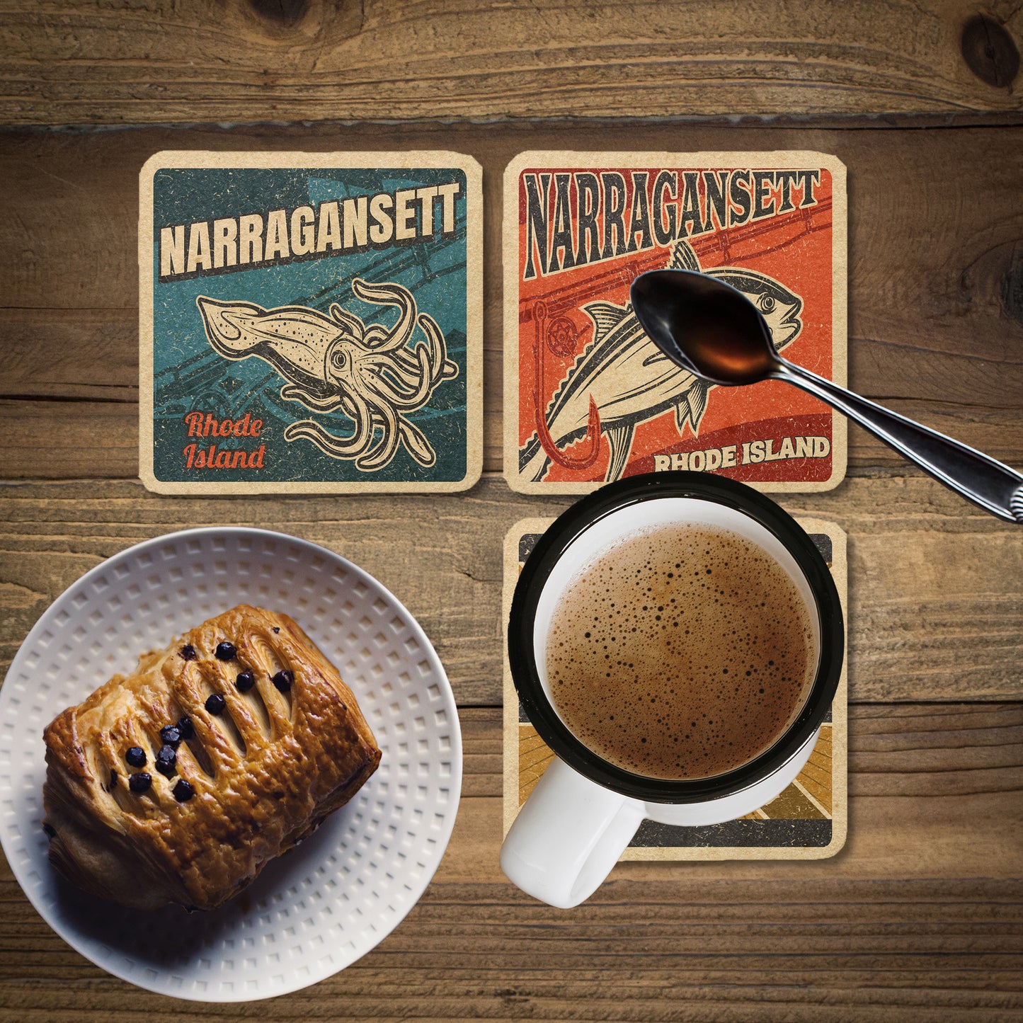 Narragansett Vintage Coaster Set
