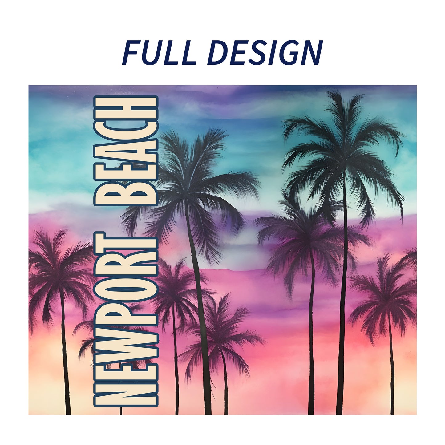 Newport Beach Sunset Skinny Tumbler